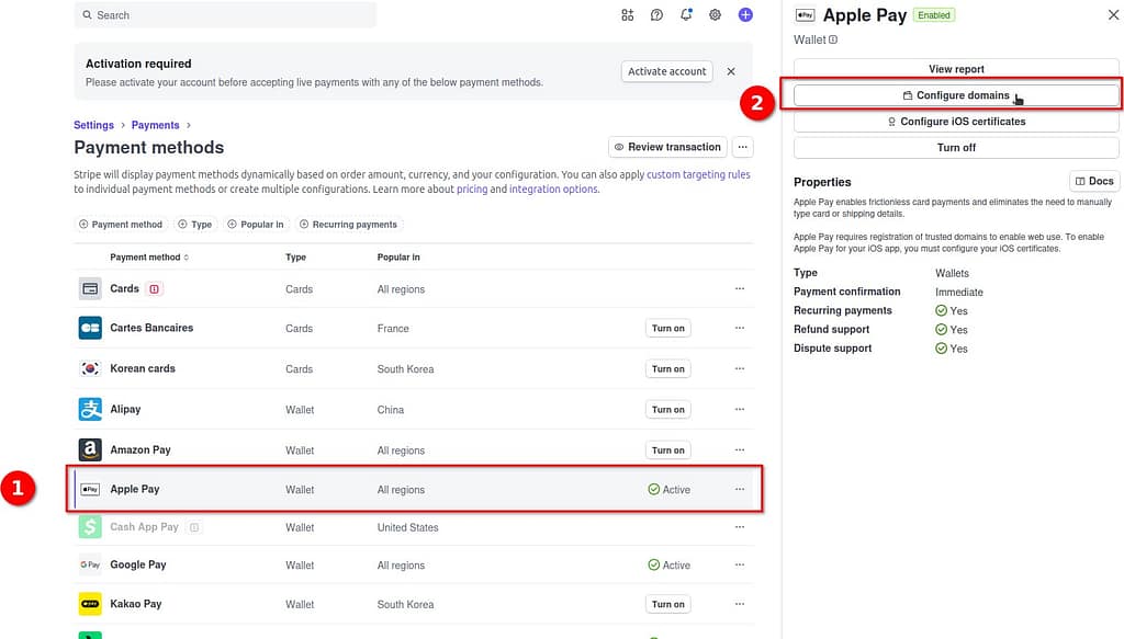 Apple Pay Dashboard