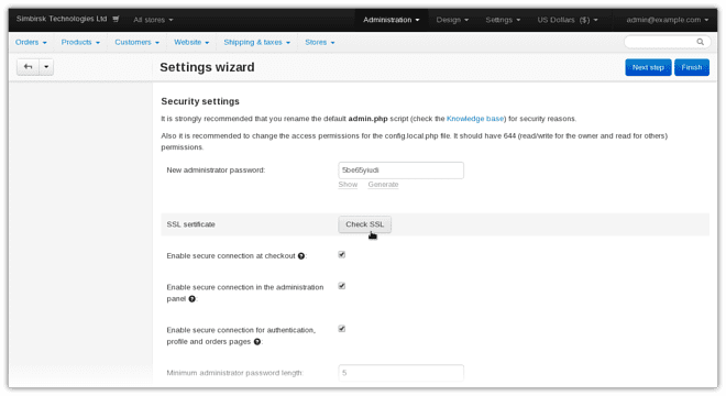 Settings Wizard