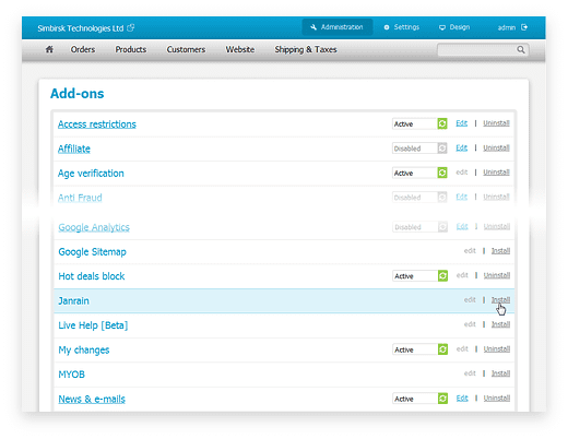 Janrain Add-on